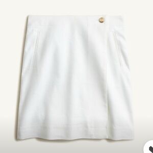 J.Crew White Linen Wrap Skirt